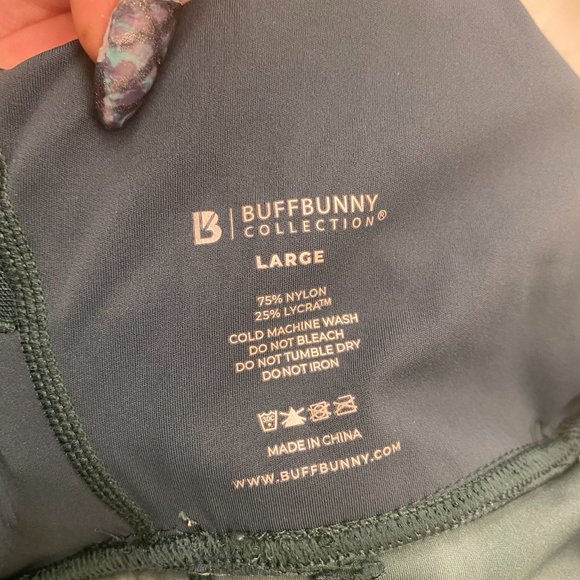 **Gently Used BuffBunny Journey Sports Bra in Avo Green Multi Size Large - Picture 3 of 3